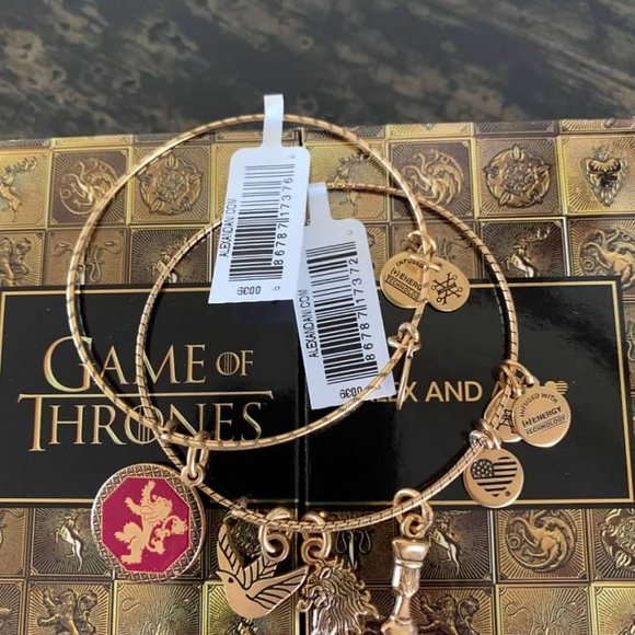 Alex & Ani Game of Thrones Gold Bracelets Set of 2- NWT - Picture 2 of 3